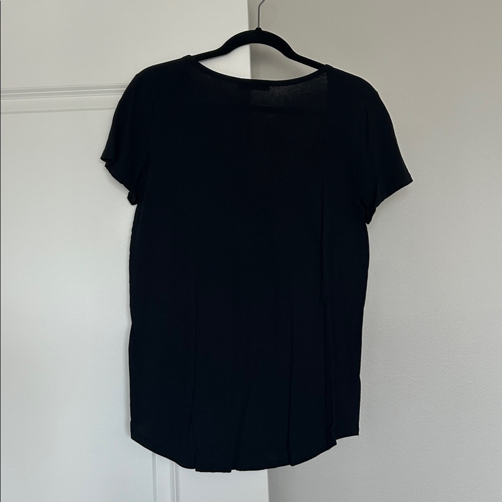 Talula Black Scoop Neck T-Shirt - Picture 3 of 5